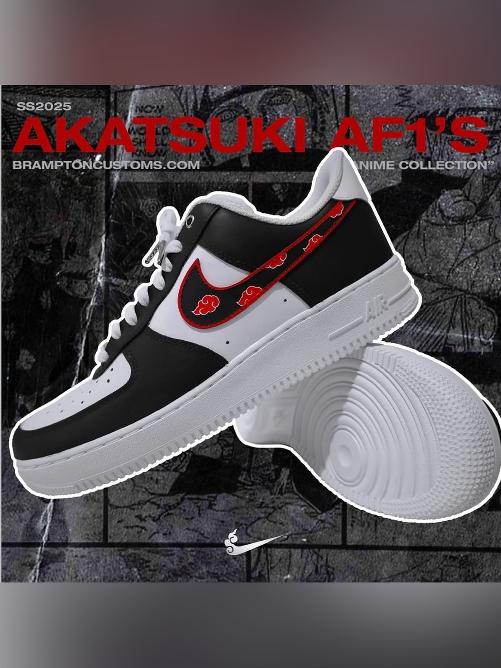 Custom “Akatsuki” AF1’s ⚔️